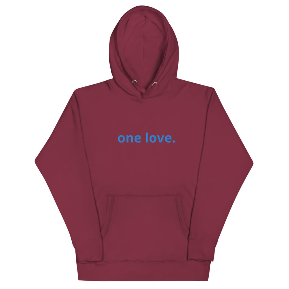 Unisex One Love Embroidered Hoodie